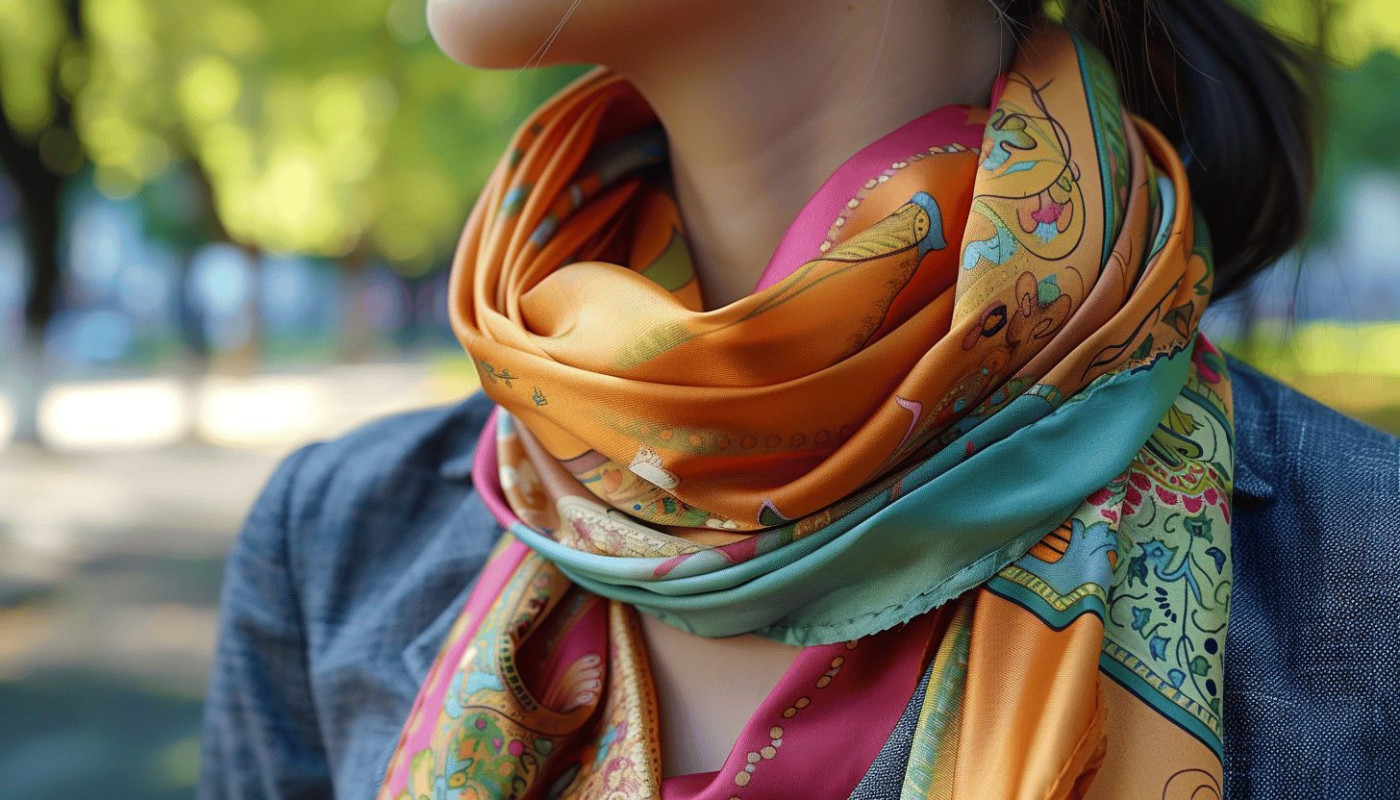Les foulards en soie comment les porter pour dynamiser une tenue classique